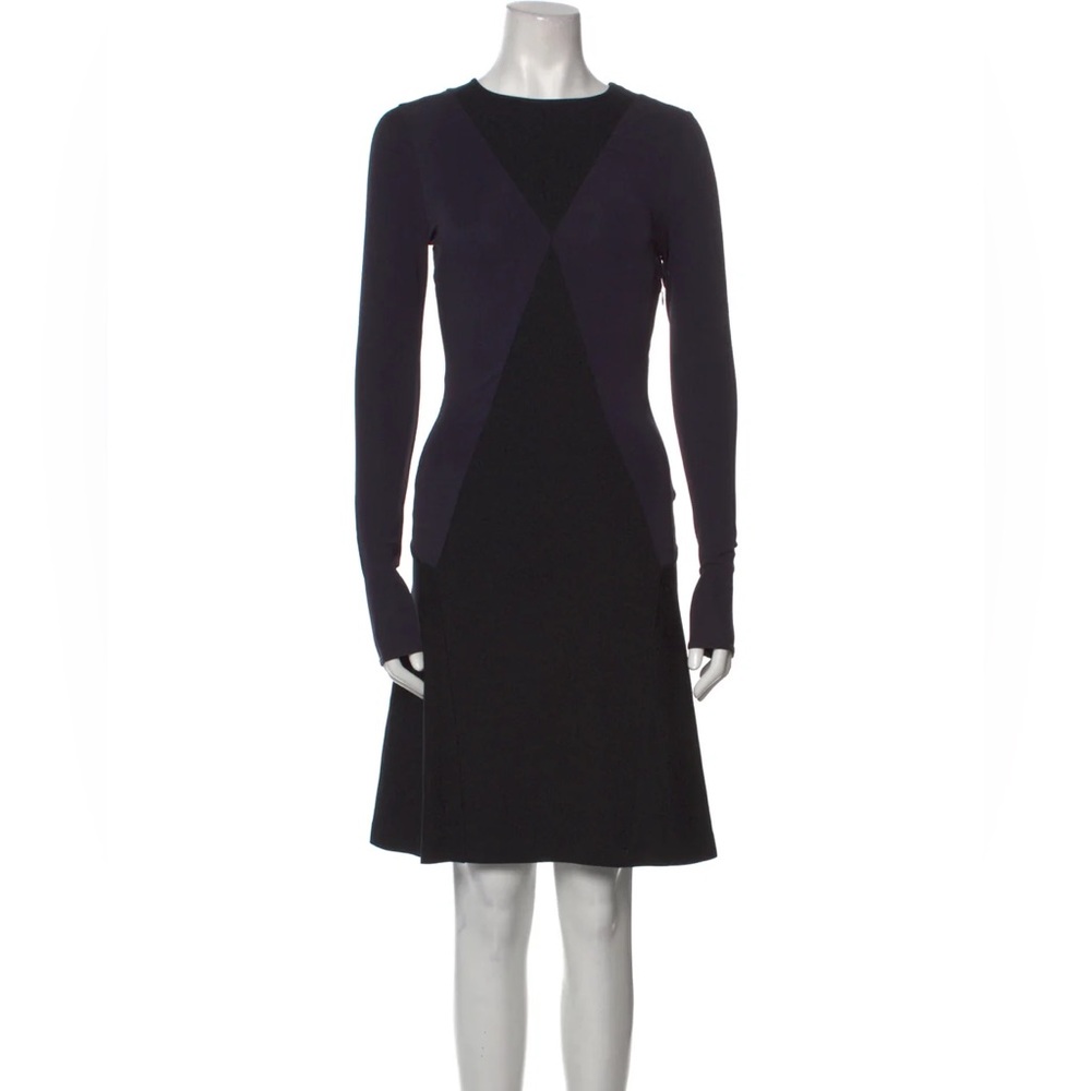 STELLA MCCARTNEY Black & Navy Colorblock Dress Quiet Luxury Sustainable Sz 36 XS